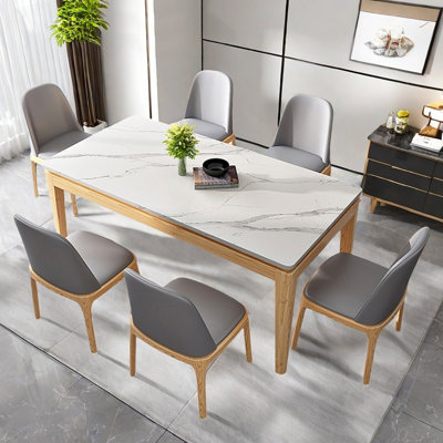 Modern simple rectangle dining table sets