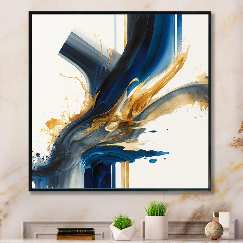 Stylish Spiral Abstract IV - Impression sur toile, H 16 po x l 16 po x P 1 po, Cadre flottant noir