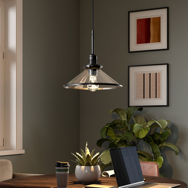 Luminaire suspendu conique à 1 lumière Milo