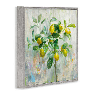 «Abstract Lemon Tree Branch Fruit» par Danhui Nai - reproduction d'art