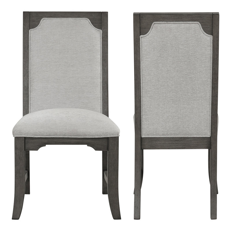 Dabbs Wood Dining Side Chair In Gray