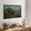 Hans Gude "Paysage de fjords norvégiens avec cabines" - Art mural sur toile tendue de qualité musée-401539209