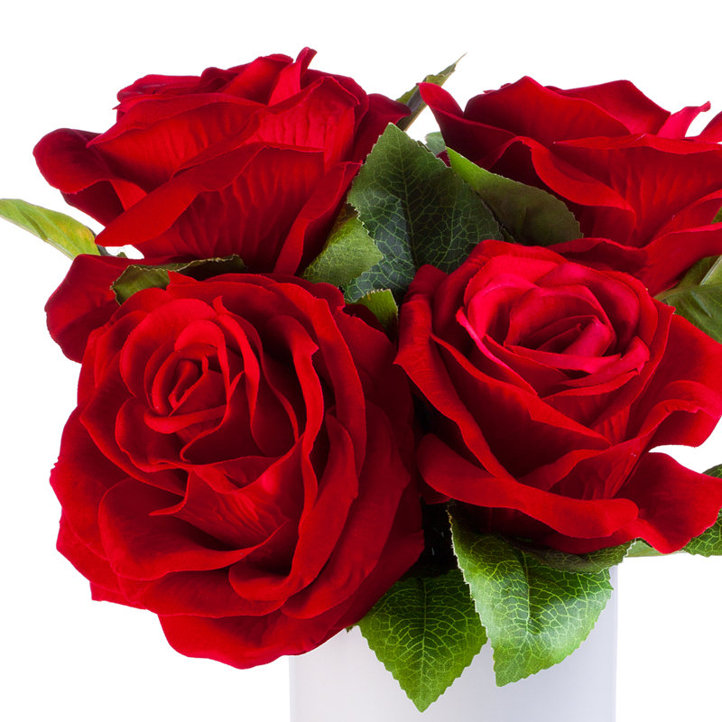 Arrangement floral roses vase, Rouge