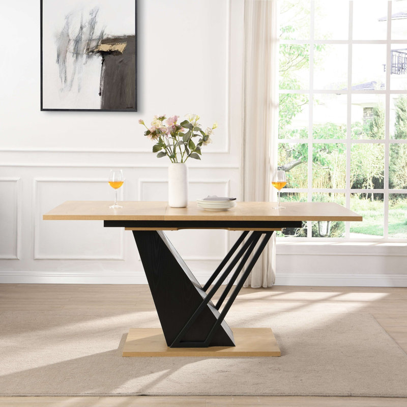 Table de salle à manger moderne Modern, Naturel/noir
