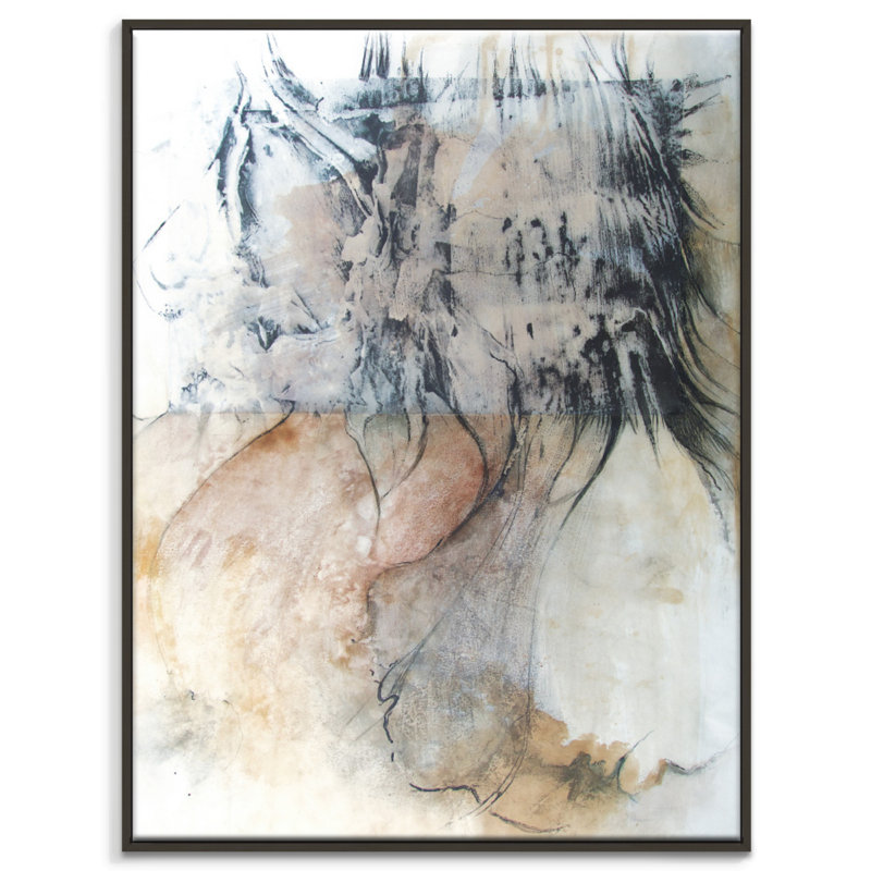 Gill Cohn - Painting on Canvas, Black Floater Frame, 102cm H x 76cm W
