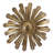 15" 3-Light Antique Gold Leaf Semi-Flush Mount Ceiling Light