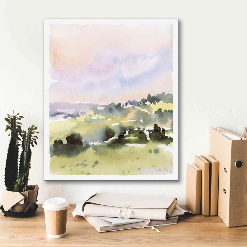 «Spring Hills II» par Katrina Pete, estampe numérique sur toile, H 24 po x l 24 po x P 0,75 po