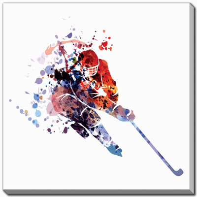 «Hockey Hustle», art mural sur toile