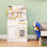 Cuisine de jeu Teamson Kids Versailles en bois avec accessoires, caractéristiques interactives, taille compacte pour tout-petits