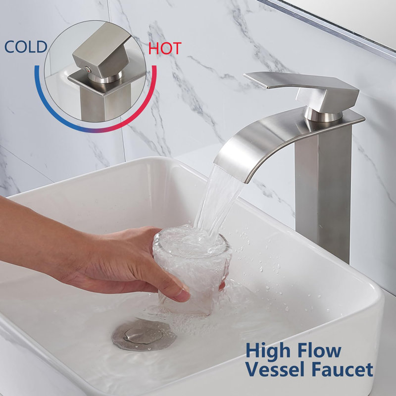 Robinet de salle de bain monocorps et monocommande, lavabo vasque 
