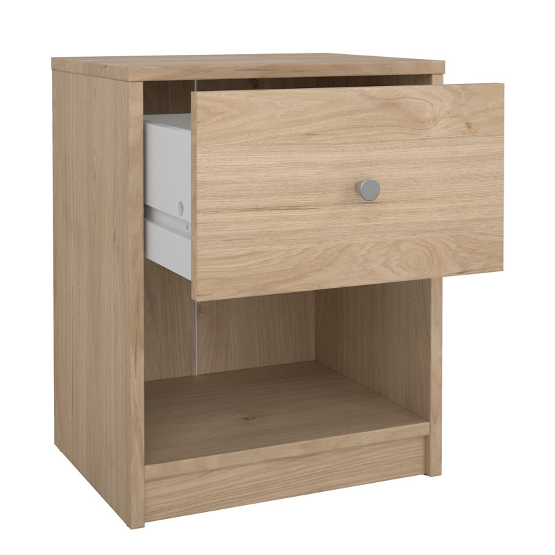 Clanton Small-Space 1 - Drawer Nightstand, Jackson Hickory