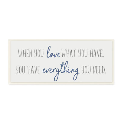 «Love What You Have», art textuel