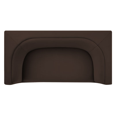 Dunkley 67" Curved Back Performance Velvet Loveseat In Chocolate Brown