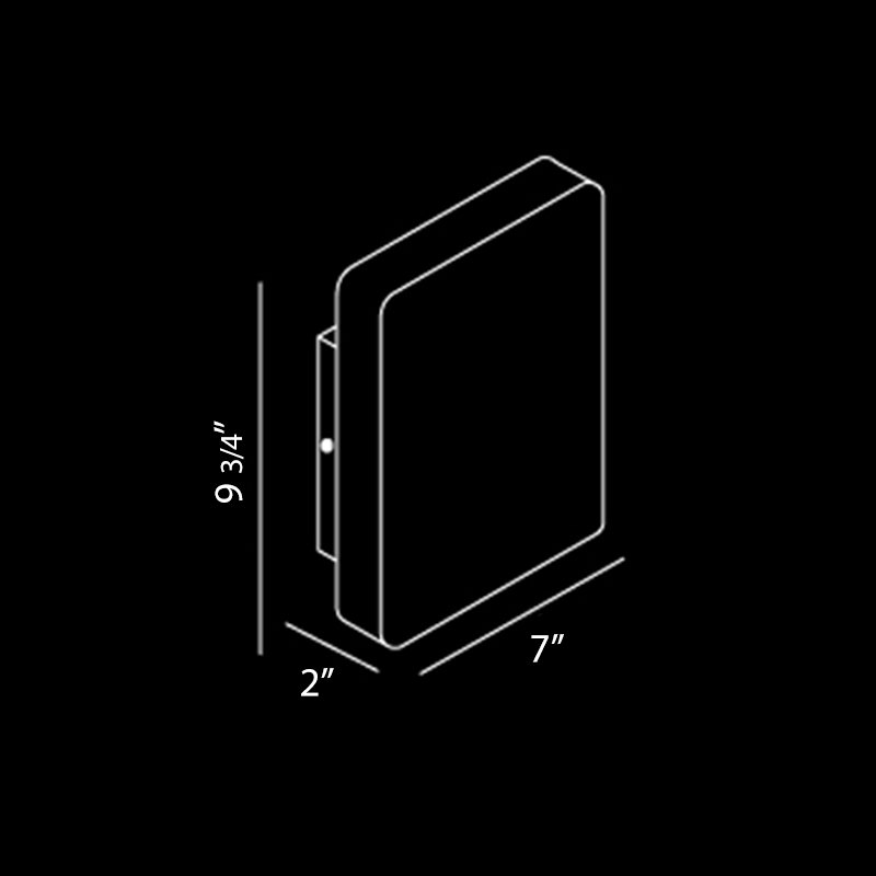 Port 10 - Ampoule à DEL intégrée pour cloison d'extérieur, Aluminium