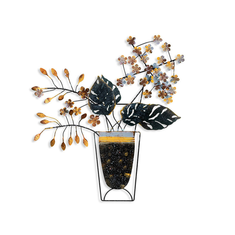 Handmade Decorative Metal Wall Accessory, 18.5 x 21.7 inches | 100% Metal, Thickness: 0.06 inches | Unique Hand-Painted Design, Wall-Mountable | Perfect for Home Decor, Adds Character & Style to Any Space