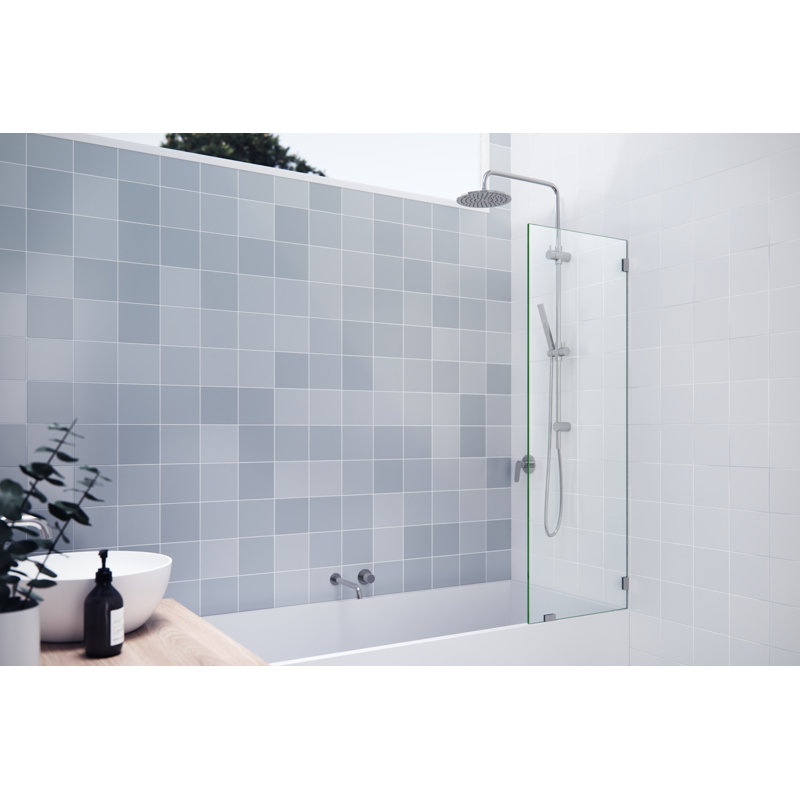 Panneau de douche fixe sans cadre 21 "x 58,25" Vela, Polished Nickel