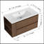 Meuble-lavabo mural 36 po avec lavabo en céramique
