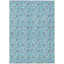 Tapis floral lavable intérieur / extérieur 9 pi x 12 pi bleu aqua