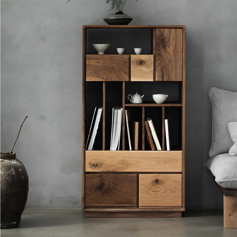 Modern style solid wood bookcase
