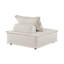 Fauteuil d'appoint capitonné pour salon avec coussin cylindrique, revêtement en tissu bouclé, 1 pièce, style moderne, sans accoudoirs, en bois massif (1 fauteuil seulement !!!)