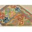 Tapis unique de 4 pi x 5 pi 6 po en orange / vert / jaune / bleu