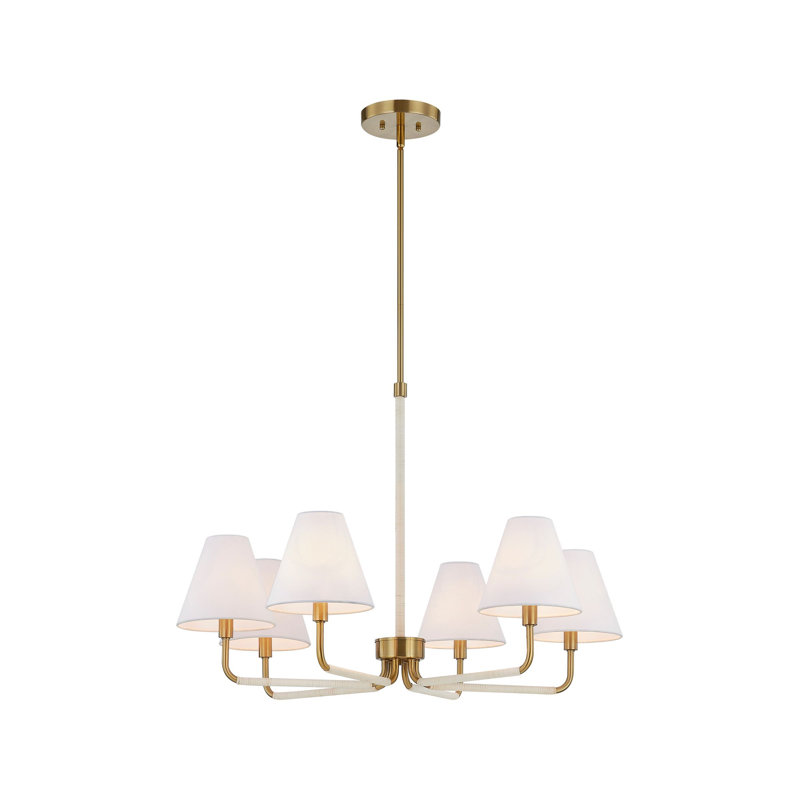 Lustre à 6 lumières Ifeyinwa, blanc