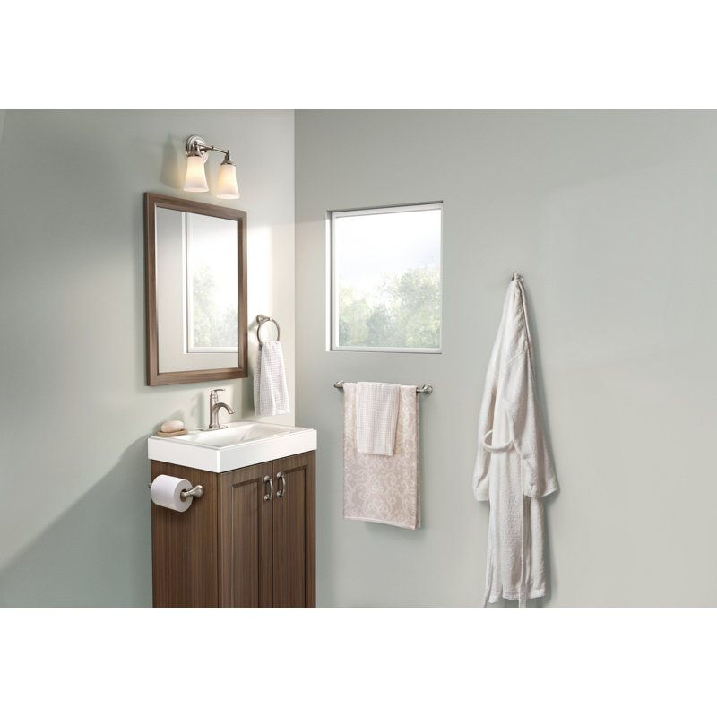 Collection d'accessoires de salle de bain en nickel brossé Wellton, 4 pièces