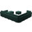 Wylodene 143" Wide U Shaped Velvet Modular Sectional 12-Pieces Storage Sofa Set with Ottoman-1089062410