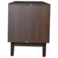 Walnut Rattan TV Unit With Storage Drawers, Wooden Media Cabinet With Woven Rattan Doors