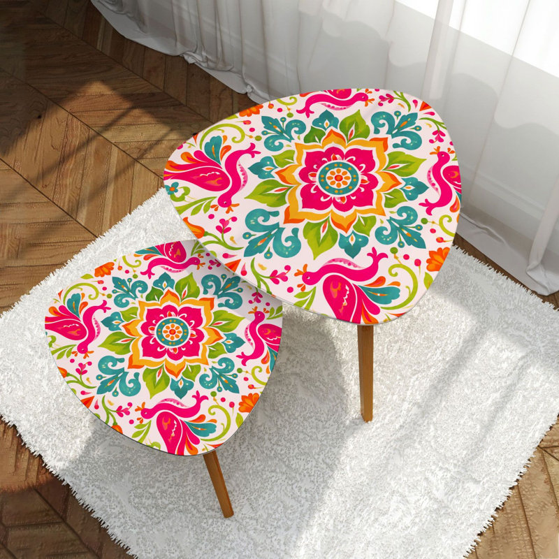Ensemble de 2 tables basses gigognes Triangle