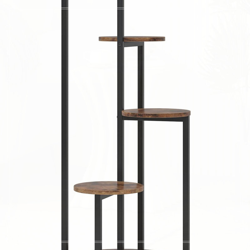 Support pour plante de coin brun rustique 4 niveaux 40,94 "