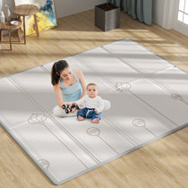 Meilleur tapis de jeu pour bébé, tapis de jeu en mousse de sol pour bébé,  tapis de bébé pliable Grand tapis épais et souple, imperméable à l'eau  réversible non toxique