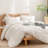 BESTOUCH Duvet Cover Set 100% Washed Cotton Linen Feel Lightweight-114869420-114986045