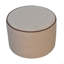 Grand tabouret rond, rembourré, beige