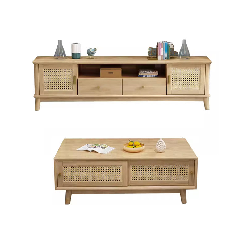 2 - Piece Solid Wood Living Room Table Set