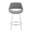 Tabouret de bar pivotant contemporain avec repose-pieds - ensemble de 2-801842569