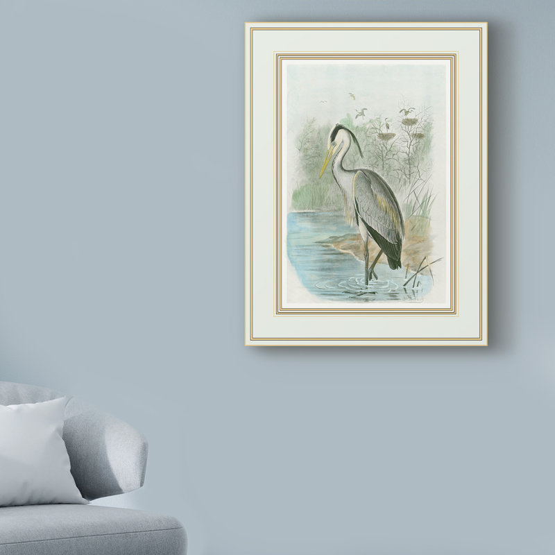 « common héron », reproduction sur toile tendue, H 19 po x l 14 po x P 2 po