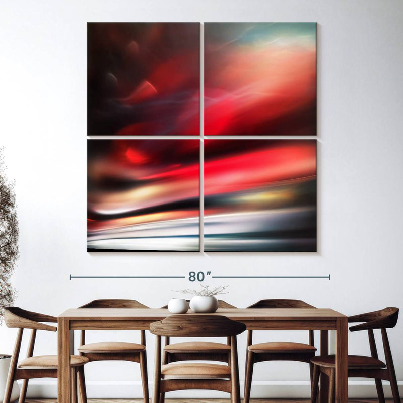 Red, 74" H x 74" W