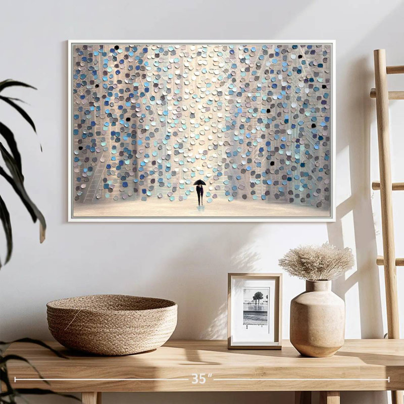 Promenez-vous ensemble, Cadre flottant blanc, 25 po x 17 po