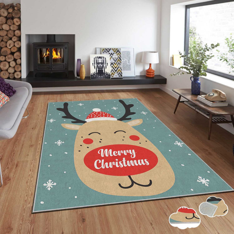 Luxurious Area Carpet (4 ft x 6 ft), 100% Polyester, 0.08 in Pile Height | Non-Slip Dot Underside, Laminated Sponge for Comfort | Easy Clean Velvet Fabric, Machine Washable | Elegant Digital Printing for Modern Decor