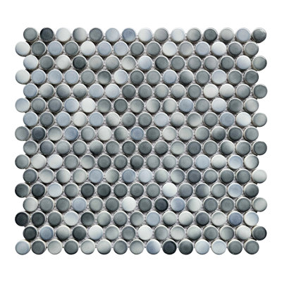 0.75" x 0.75" Porcelain Penny Round Mosaic Tile