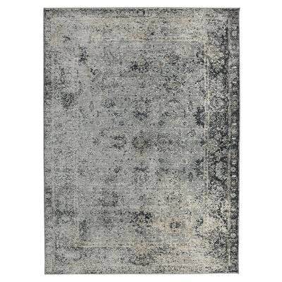 Tapis de qualité supérieure à bordure florale traditionnelle Koler