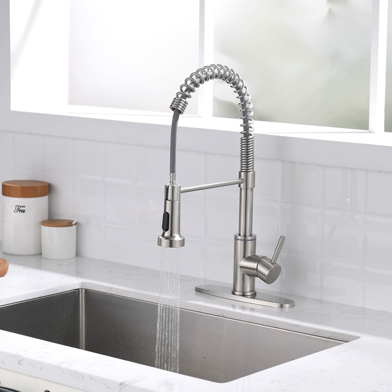 AWZTOO Kitchen Faucet, Brushed Nickel