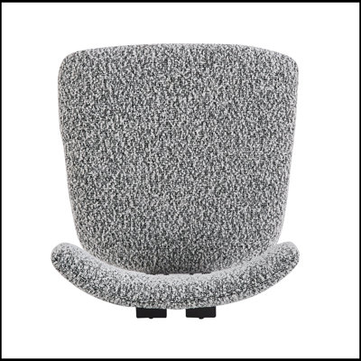 Modern Upholstered Armless Dining Chairs with Sturdy Metal Legs, a Set of Two for Enhancing Dining Space Ambiance