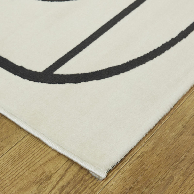 Tottenville Rectangle Geometric Polypropylene Plastic Rug, Rectangle 3'11" x 5'7"