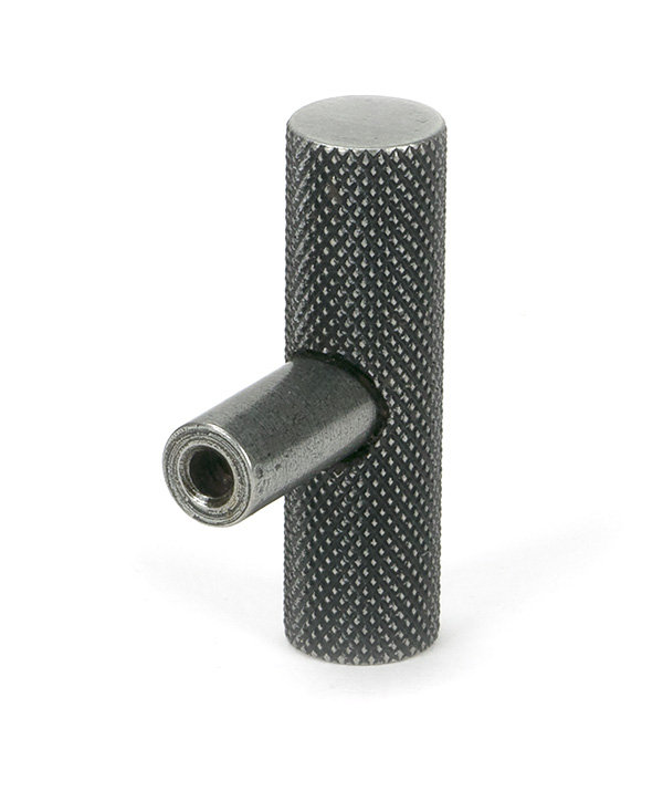 Brompton Cylindrical Knob, Pewter Patina