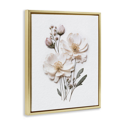 Elegant Pressed Flowers Floating Frame, design by Lettered and Lined