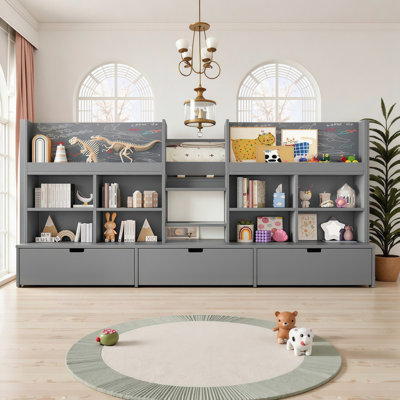 Lit simple mezzanine pour lit simple avec tablettes de rangement et tableau noir