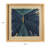 Wood And Glass Framed Paper Shadow Box Wall Décor, Blue And Tan Color