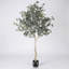 Arbre d'eucalyptus de 6 pi en pot noir, plantes d'eucalyptus artificiels pour la maison et le bureau -1885984